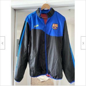 FC Barcelona Throwback Jacket - Blue/Black - Large